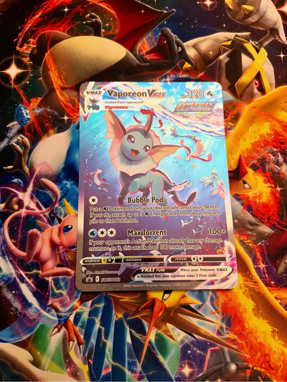 Pokemon Vaporeon VMAX Jumbo Card